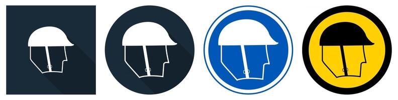 Symbol Wear Head Protection Sign vector