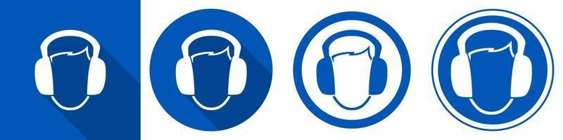 Symbol Wear Ear muff Symbol vector