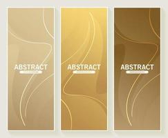 luxury vertical gold banner abstract background vector