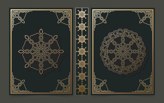 Luxury Decorative mandala book cover design