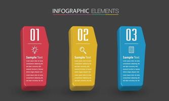 modern text box template banner Infographics vector