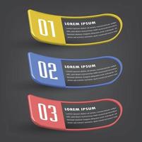 modern text box template banner Infographics vector