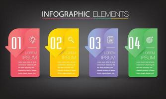 modern text box template banner Infographics vector