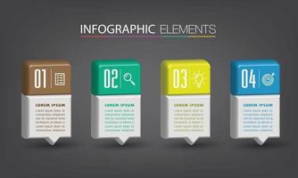 modern text box template banner Infographics vector