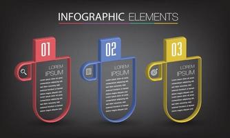 modern text box template banner Infographics vector