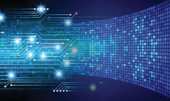 Fondo de concepto de tecnología futura de circuito cibernético vector