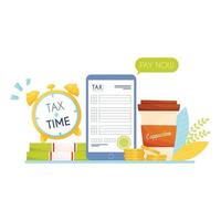 Tax time background vector