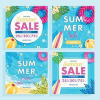 Summer sale flyer vector