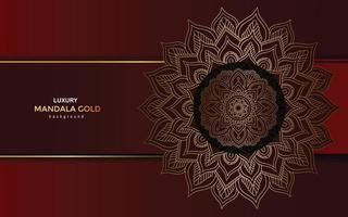 Luxury mandala background with golden arabesque vector