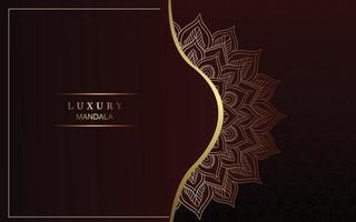 Luxury mandala background with golden arabesque vector