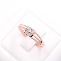 Diamond ring 9k gold jewelry photo