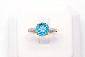 Diamond ring 9k gold jewelry photo