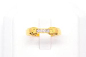 Beautiful diamond ring 9k gold photo