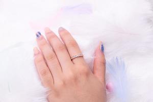 Diamond ring 9k gold photo