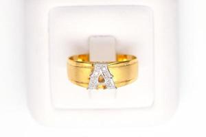 Diamond ring 9k gold photo