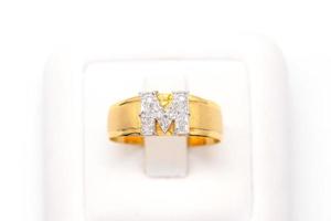 Diamond ring 9k gold photo