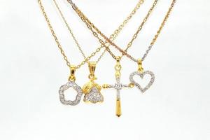 Diamond pendant 9k gold photo