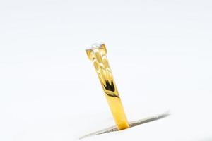 Diamond ring 9k gold photo