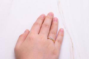 Diamond ring 9k gold photo