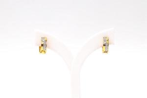 Diamond earrings 9k gold photo