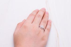 Diamond ring 9k gold photo