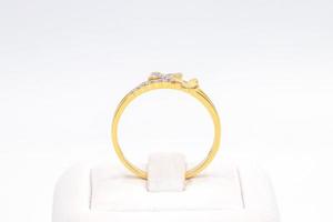 Diamond ring 9k gold hand made photo