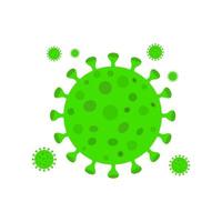 Gráfico de vector de ilustración de virus corona aislado sobre fondo blanco