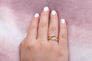 Diamond ring 9k gold photo