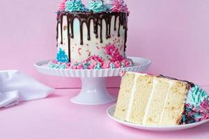 Delicious and Colorful Birthday Cake photo