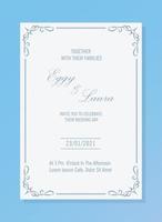 wedding invitation with a stylish ornament vector