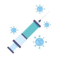 vaccine medical syringe coronavirus covid 19 design vector