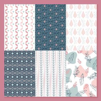 seamless pattern set vector