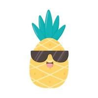 pineapple with sunglasses vector