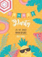 summer party card vector