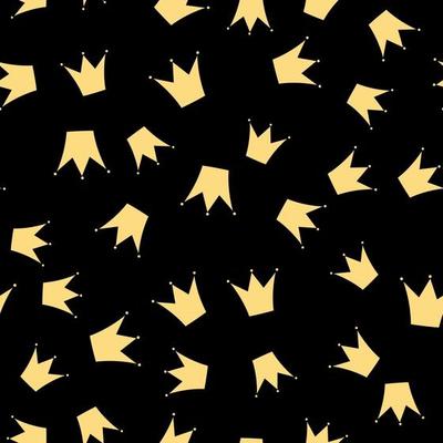 Princess Crown Seamless Pattern Background