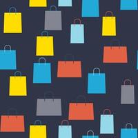 Shopping Bag Design Seamless Pattern Background vector