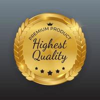 Highest Quality Golden Label Sign vector