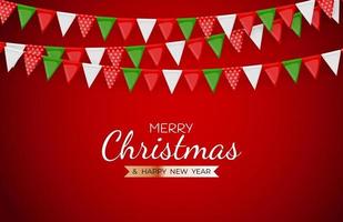Merry Christmas and Happy New Year Holiday Template Background vector