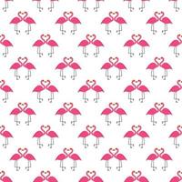 Pink Flamingo Seamless Pattern Background vector
