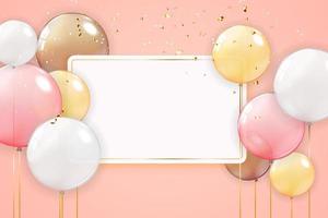 Holiday Background with Balloons vector