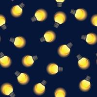 Light Bulb Seamless Pattern Background vector