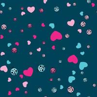 Cute Ladybug Seamless Pattern Background vector