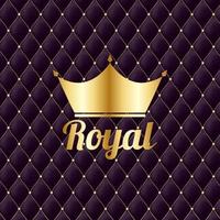 Golden Crown Royal Vintage Luxury Background vector