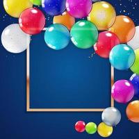 Holiday Background with Balloons vector