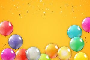 Holiday Background with Balloons vector