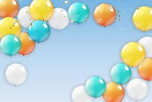 Holiday Background with Balloons vector