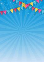 Banner with garland of flags and ribbons vector