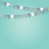 Banner with garland of flags and ribbons vector