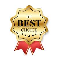 Gold Label The Best Choice Template vector