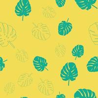 Abstract leaf monsters Seamless Pattern Background vector